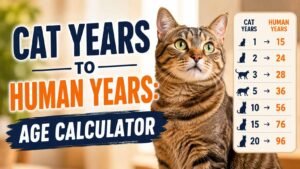 Read more about the article Cat Years To Human Years: Cat Age Calculator