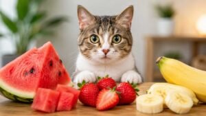 Read more about the article Can Cats Eat Watermelon, Strawberries, Or Bananas